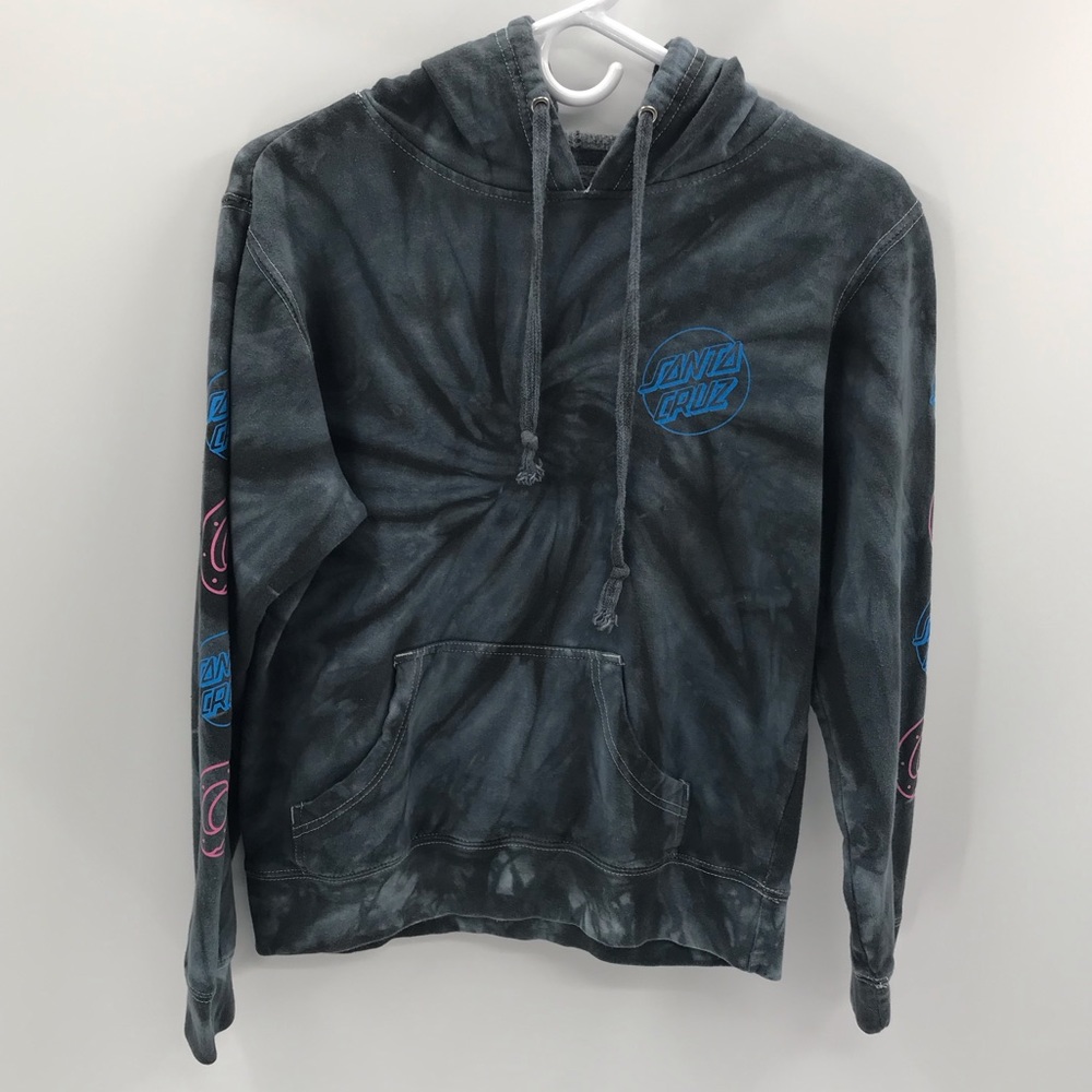Santa Cruz x Odd Future Hoodie Tie Dye Crop Donut Skateboard Medium